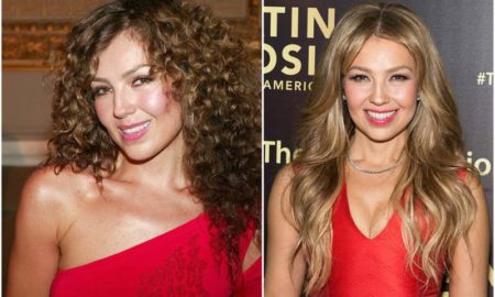 Singer Thalia's eyes and hair color