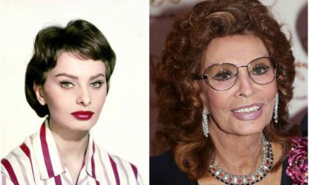 Sophia Loren's eyes and hair color