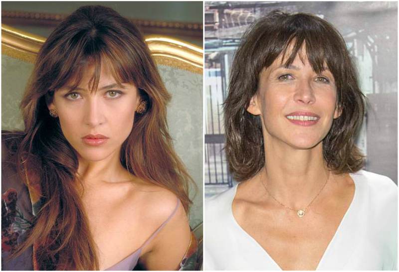 Sophie Marceau's eyes and hair color