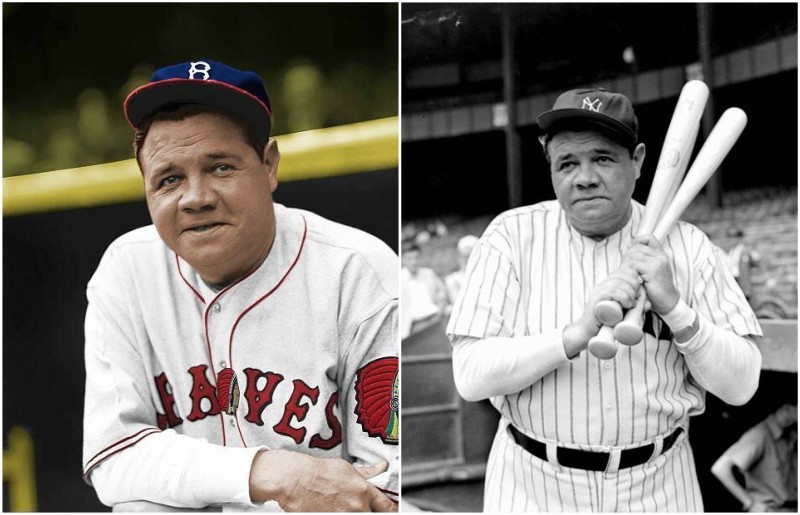 Babe Ruth's eyes and hair color