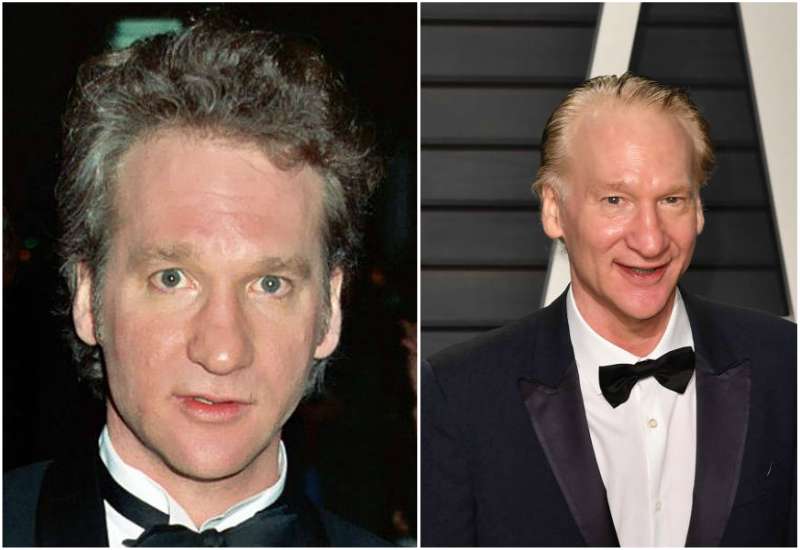 Bill Maher's eyes and hair color