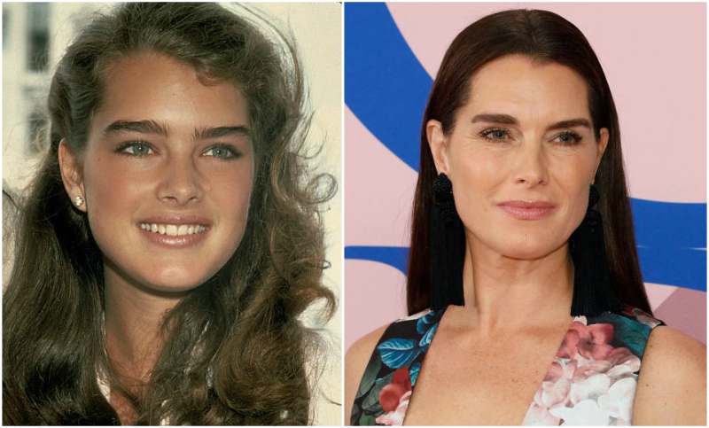 Brooke Shields' ogen en haarkleur