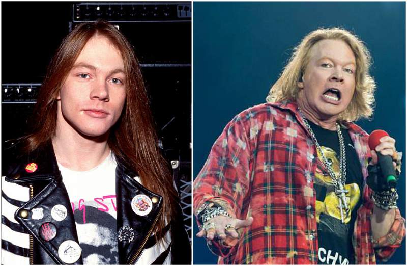 Axl Rose's eyes and hair color