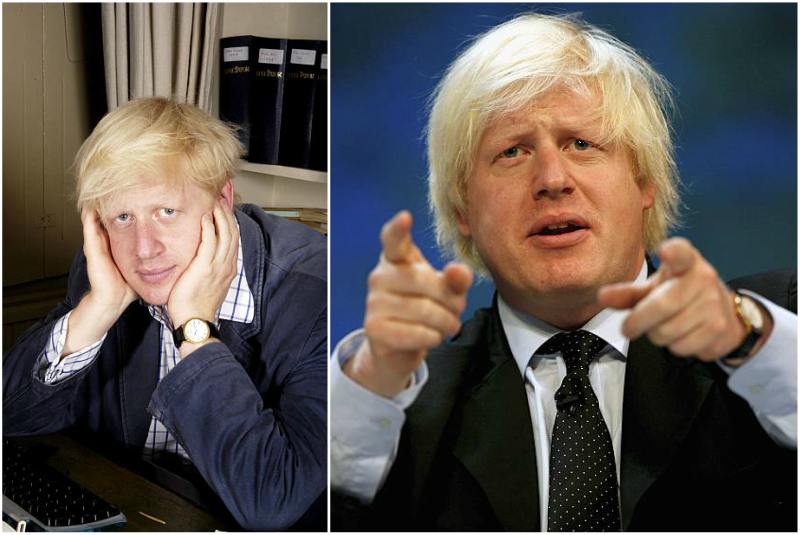 Boris Johnson's eyes and hair color