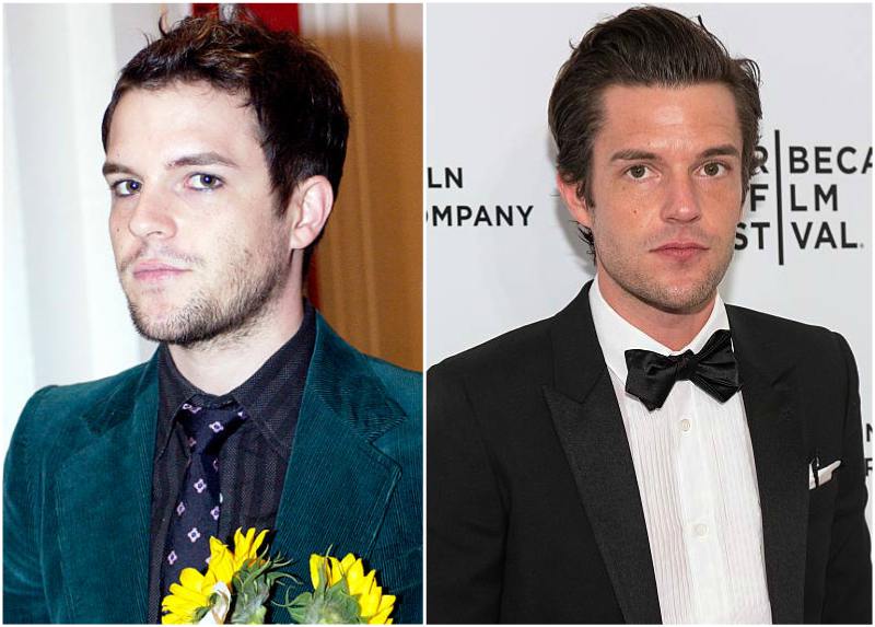 Brandon Flowers' eyes and hair color