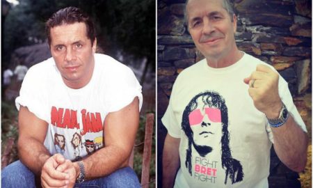 Bret Hart's eyes and hair color