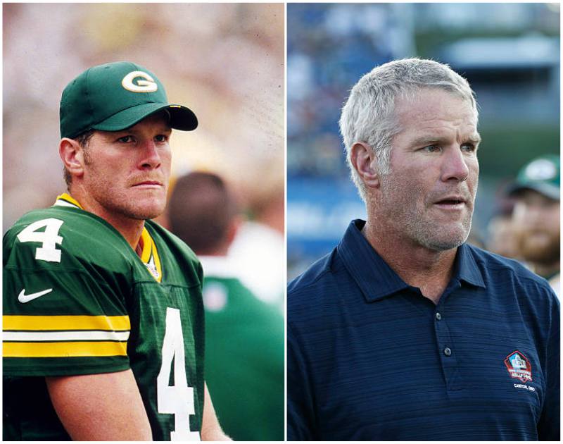 Brett Favre's eyes and hair color