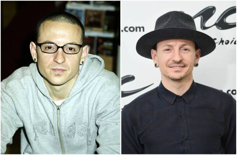 Chester Bennington's eyes and hair color