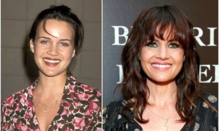Carla Gugino's eyes and hair color