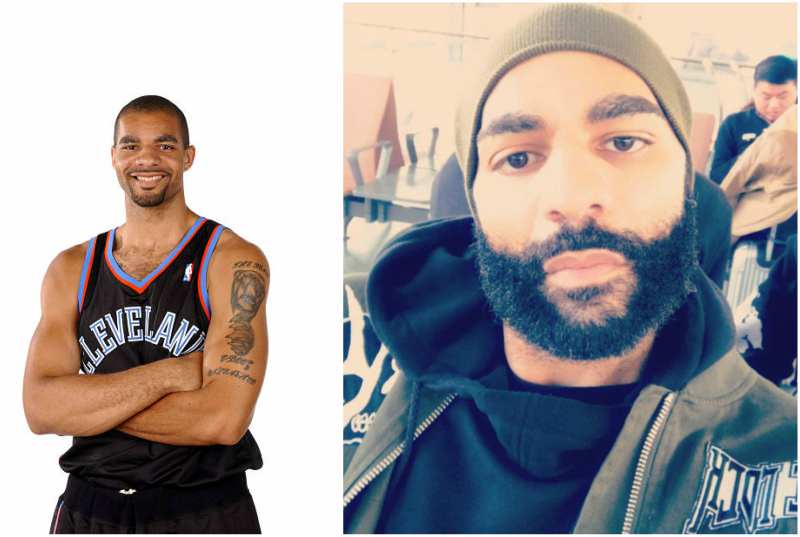 Carlos Boozer's eyes color - dark brown and hair color - bald. 