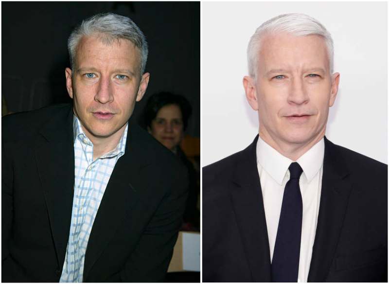 Anderson Cooper's eyes and hair color