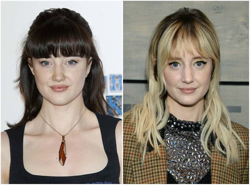 Andrea Riseborough's eyes and hair color