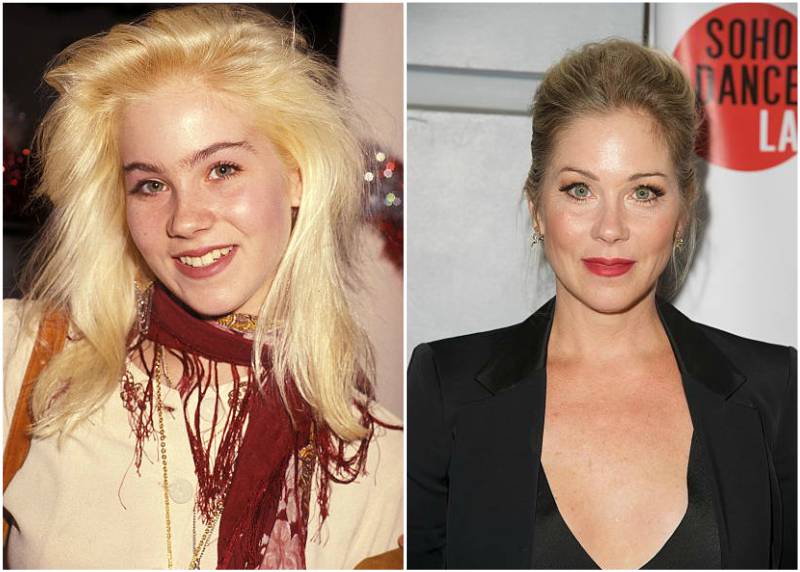 Christina Applegate's eyes and hair color