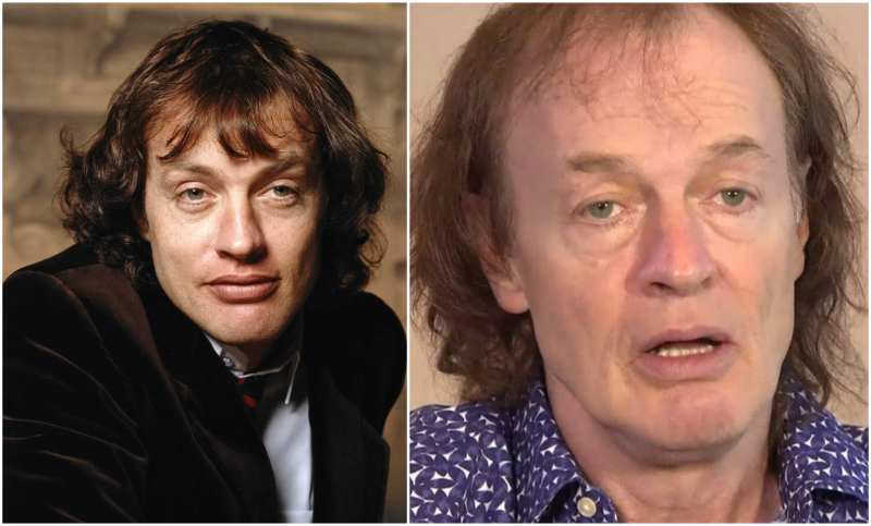 Angus Young's eyes and hair color