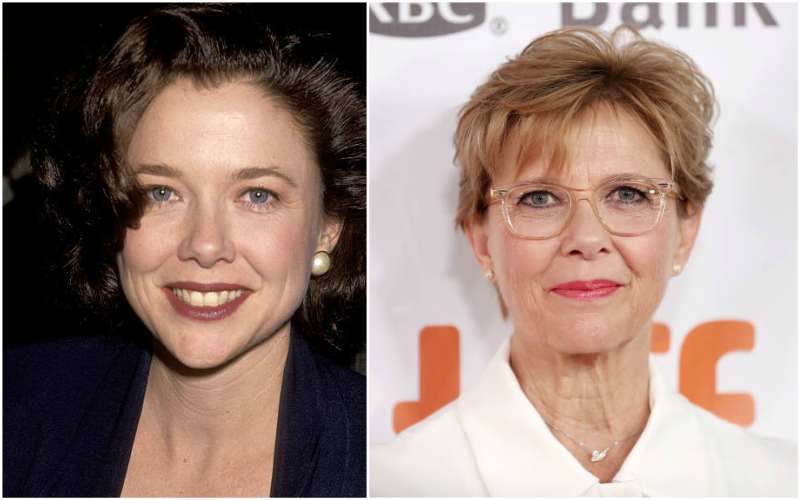 Annette Bening's eyes and hair color