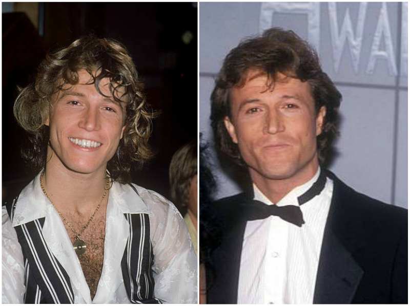 Andy Gibb’s eyes and hair color