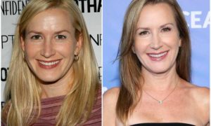 Angela Kinsey’s eyes and hair color