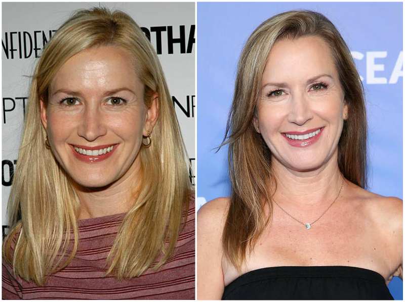 Angela Kinsey’s eyes and hair color