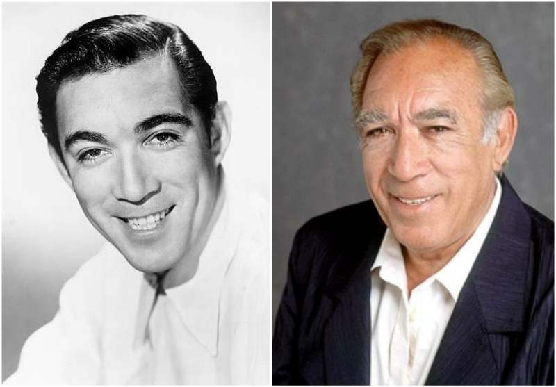 Anthony Quinn's eyes and hair color