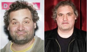 Artie Lange's eyes and hair color