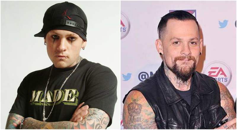 Benji Madden's eyes and hair color