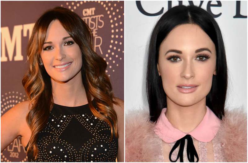 Kacey Musgraves' eyes and hair color. 