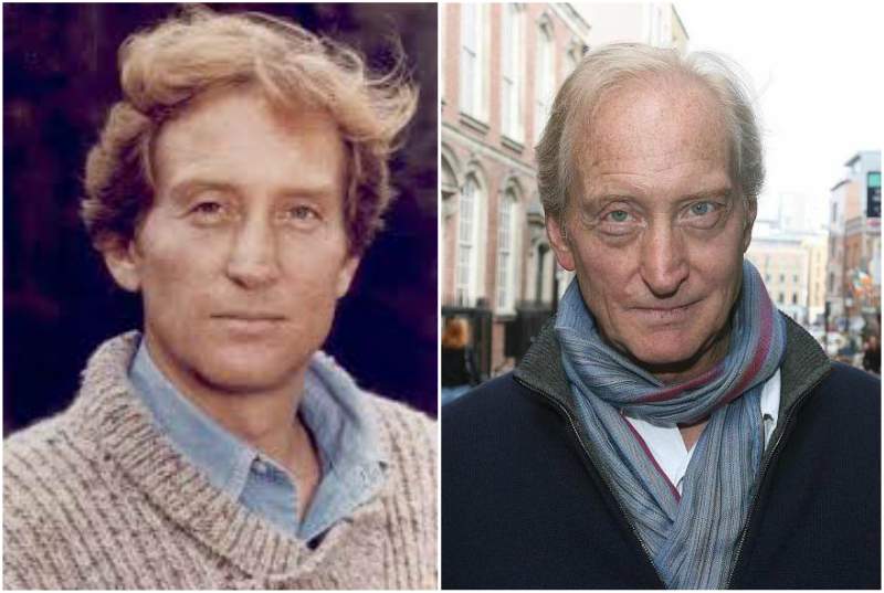Charles Dance's eyes and hair color