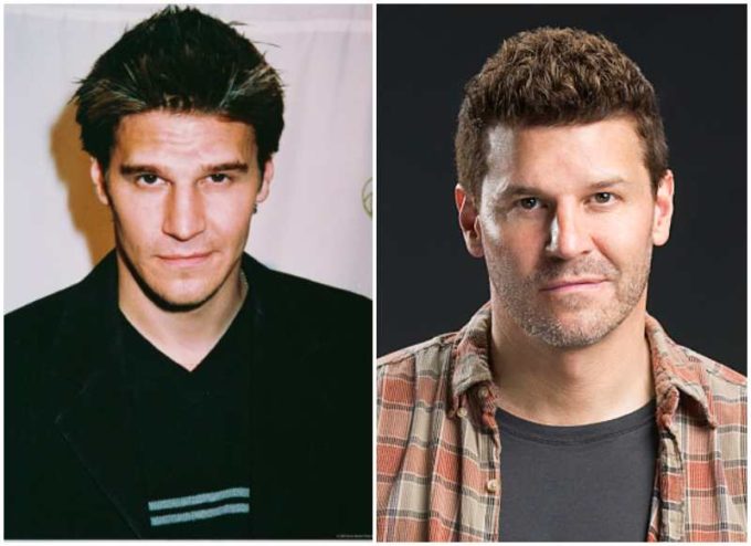 David Boreanaz's eyes and hair color