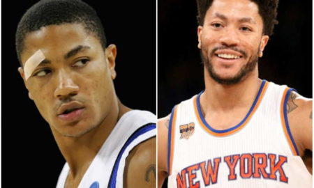Derrick Rose's eyes and hair color