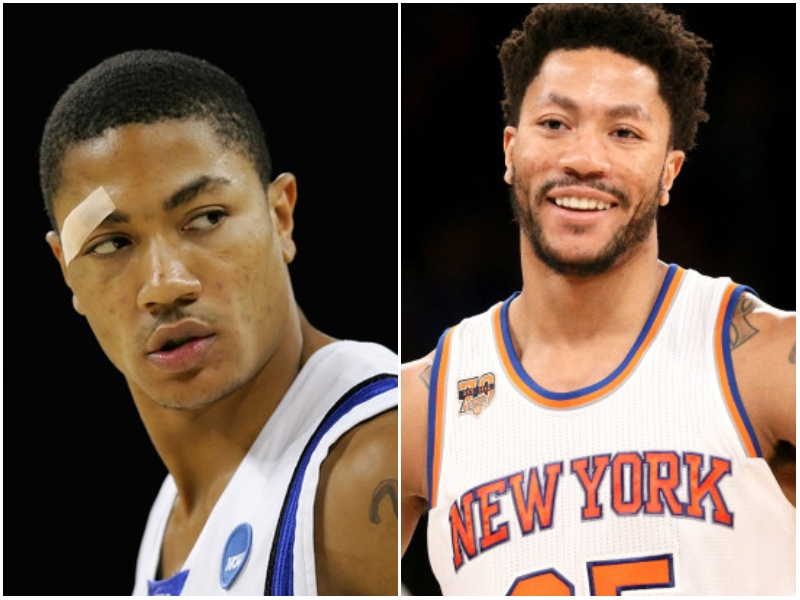 Derrick Rose's eyes and hair color