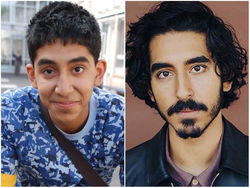 Dev Patel's eyes and hair color