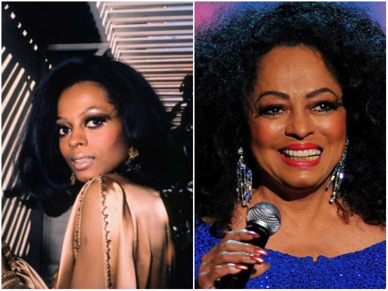 Diana Ross's eyes and hair color