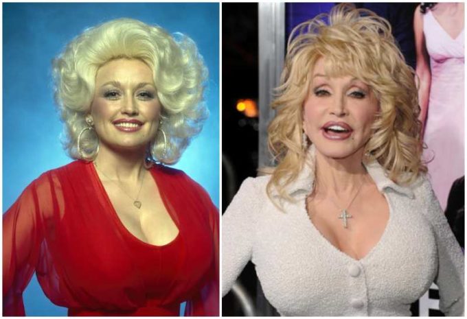 Dolly Parton's eyes and hair color