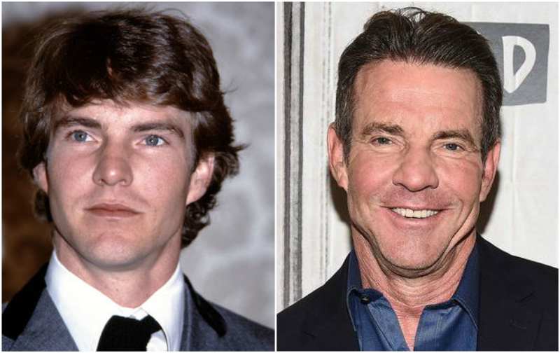 Dennis Quaid's øjne og hårfarve