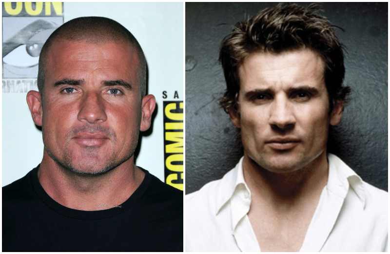 Dominic Purcell's eyes and hair color