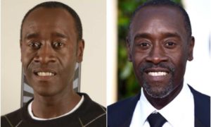Don Cheadle's eyes and hair color