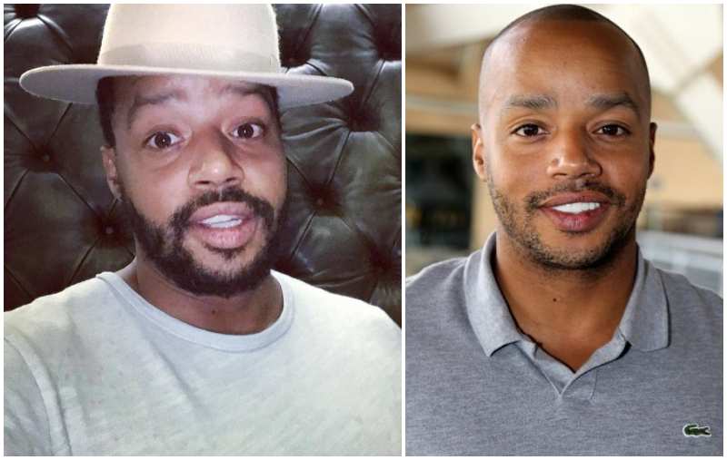 Donald Faison's eyes and hair color