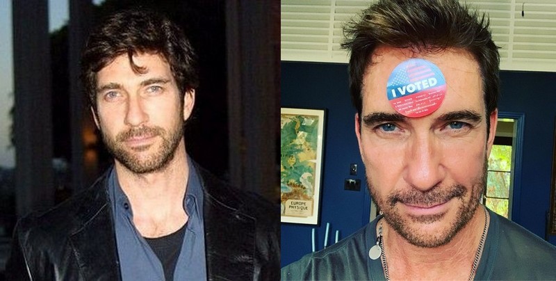 Dylan McDermott's eyes and hair color